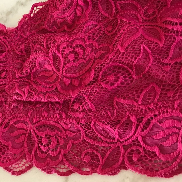 NWT ANTHROPOLOGIE RASPBERRY LACE LOUNGE BARLETTE - Picture 6 of 12